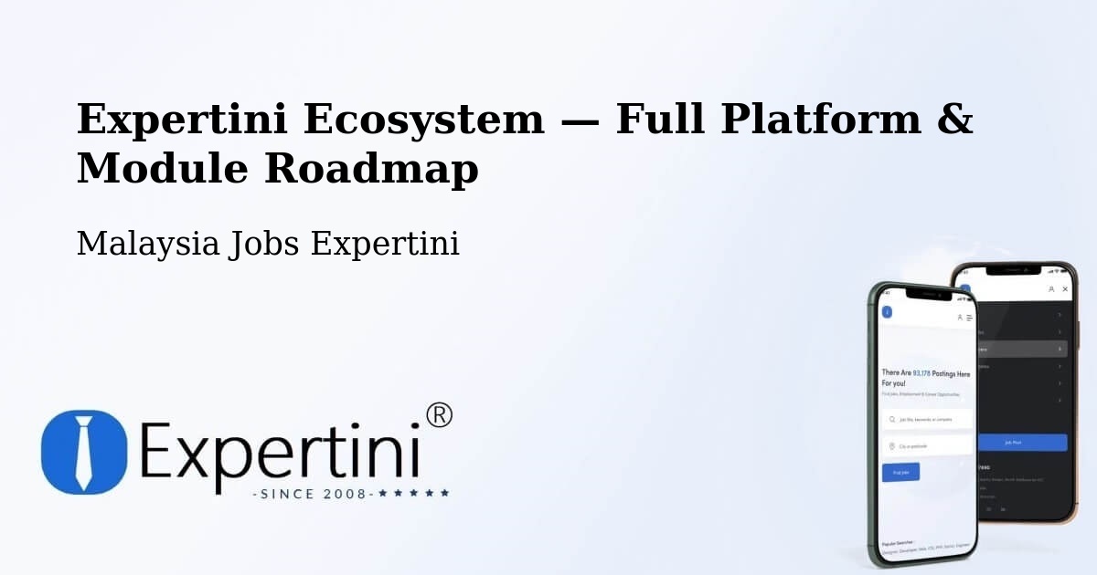 Expertini Ecosystem — Full Platform & Module Roadmap – Klang